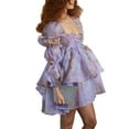 thumbnail image 2 of Txlixc Vestido de tul de princesa con busto fruncido y mini volantes para mujer Txlixc Moda, 2 of 9