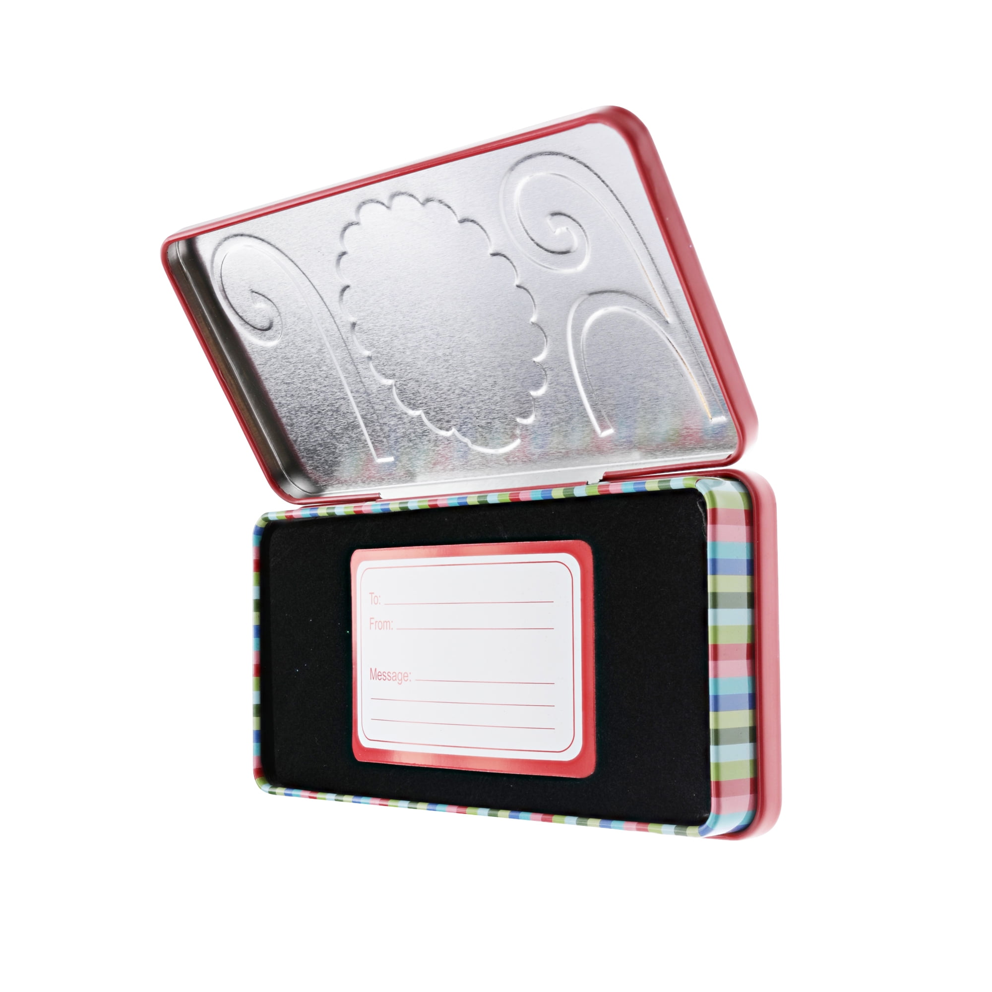  JOYIN 6 Christmas Gift Card Holder Tin Boxes 4.7” x