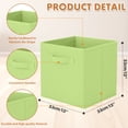 thumbnail image 2 of PinkSheep Collapsible Fabric Cube Storage Bins, Foldable Storage Cubes Organizer Bins Basket(13" x 13"), Green, 6 Pack, 2 of 7