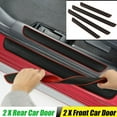 thumbnail image 5 of 4x Black Rubber Car Door Scuff Sill Cover Panel Step Protector Trim Accessories, 5 of 5