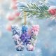 thumbnail image 1 of Colgante de árbol de Navidad con copo de nieve de acrílico | Adorno navideño 2D para mochila, espejo retrovisor del coche y decoración del hogar | Accesorio de decoración festiva, 1 of 6