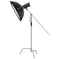 thumbnail image 2 of C Stand Max Height 10.83 ft/330 cm Stainless Steel Photography Light Stand, Heavy Duty Boom Arm Grip for Studio Video Shooting, 2 of 11