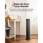 Pelonis 30 Tower Heater, Ceramic, Indoor Electric, Oscillating, 1,500 Watts, Remote Control, Black