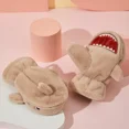 thumbnail image 4 of ZHaobin Winter New Cute Shark Children's Boys Girls' Fleece Thickened Warm Finger Gloves Accessories for Kids Mittens Snow Baby Stuff (Grass green,2), 4 of 6