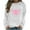 #1 White, variant on Luxalzxs Breast Cancer Survivor Sweatshirts for Women Pink Ribbon Pullover Sweatshirts October Breast Cancer Theme Sweatshirt
