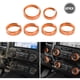 thumbnail image 4 of Para F150 interruptor de aire acondicionado remolque 4WD VOL perilla botón embellecedor para Ford F150 XLT 2016 2017 2018 2019 aluminio naranja 6 piezas (no para 2021 2022), 4 of 5