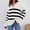 White, variant on TIMIFIS Black Women's Striped Sweater Fall Casual V Neck Long Sleeve Sweater Loose Lapel Collar Knit Pullover