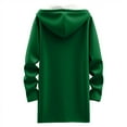 thumbnail image 3 of Fgvctg Sweatshirt for Women Zip Up Long Sleeve Winter Tunic Sweatshirt Hooded Sweatshirt Oversized Fleece Lined Jacket Drawstring Hoodies with Side Pockets Army Green S, 3 of 4