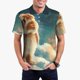 thumbnail image 1 of Balery Starry Sky Cloud Cute Rabbit Camisa Polo de Hombre con Estampado, de Manga Corta y Tejido Medio, Camisa Tipo Golf Polo-Small, 1 of 6