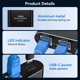 thumbnail image 5 of Divisor LAN RJ45 de 1 A 4 Puertos, Conmutador de Red de Aluminio de 1000 Mbps, Conmutador Ethernet Gigabit con Cable de Alimentación USB-C., 5 of 5