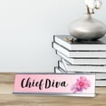 thumbnail image 3 of Chief Diva, Floral Designer Office Gift Desk Sign (2 x 8"), 3 of 3