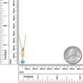 thumbnail image 6 of Gem Stone King 0.53 Ct Blue Apatite G/H Lab Grown Diamond 14K Yellow Gold Pendant with Chain, 6 of 6