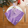 thumbnail image 2 of Iauyy Satin Napkins Set of 1- Planet- Purple DIY Printing Decoration Cloth Napkin- Easy Care for Home/Party, 2 of 8