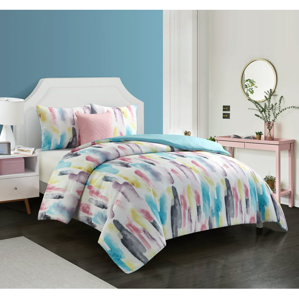 Nanshing Percia 4-Piece Bedding Comforter Set with BONUS Pillow, Full ...