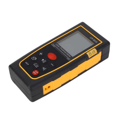 Rupoun 0.05 to 60m / 196.9ft High Accuracy LCD Display Handheld Distance Measure Meter for Professionals and DIY Enthusiasts, Measurement Laser Tool Black