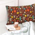 thumbnail image 6 of Disketp Pillow Covers Retro Coffee Pattern Throw Pillow Case Cushion Covers,Cushion For Bedroom,Couch,Home-20"X30", 6 of 8