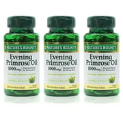 NATURE'S BOUNTY EVENING PRIMROSE OIL 1000MG 60 COUNT Pack of 3