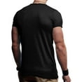 thumbnail image 5 of Lenago Mens Shirts Sport Men's and Big Men's Solid Color Sports Short Sleeve Black 14(S)(3XL) Tops Thin Style T Shirt Summer Running Gym Cycling Close Fitting Mens Tops, 5 of 8