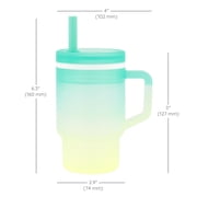 Infantino My 1st Training Cup with Straw & Handle, Lime Light, 9oz