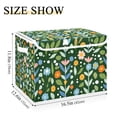 thumbnail image 5 of Yayeee Collapsible Cube Storage Bin with Lid Fabric Closet Decorative Basket with Handles, Flourish Flowers Pattern, 5 of 7