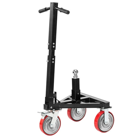 VEVOR Trailer Dolly, 3500lbs Tongue Weight Capacity, 18 inch and 22 inch Height Adjustable Trailer Dolly, with 2 inch Hitch Ball, Adjustable Handle Length, 8-inch Swivel Wheels,for Moving RV Trailer