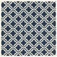 thumbnail image 6 of SAFAVIEH Chatham Henry Geometric Quatrefoil Wool Area Rug, Dark Blue/Ivory, 5' x 5' Square, 6 of 10