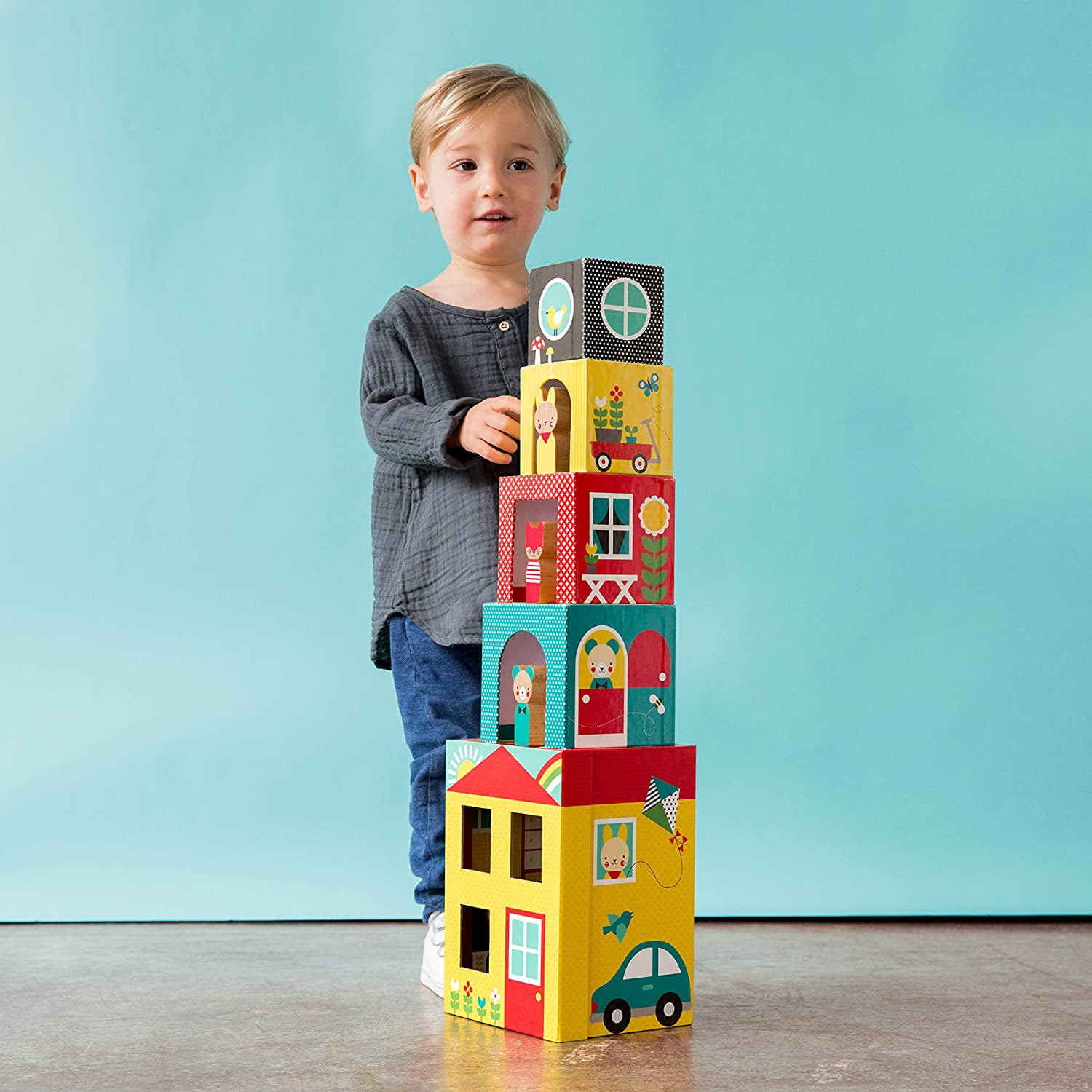 Peek-A-Boo House Stacking Blocks Play Set (Other)