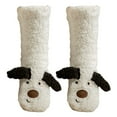 thumbnail image 2 of Uuiauoio Cozy Thick Non-Slip Slipper Socks for Women - Cute Puppy Plush Fuzzy Warm Thermal Boot Socks for Winter, Indoor Floor Comfort, Machine Washable, 2 of 4