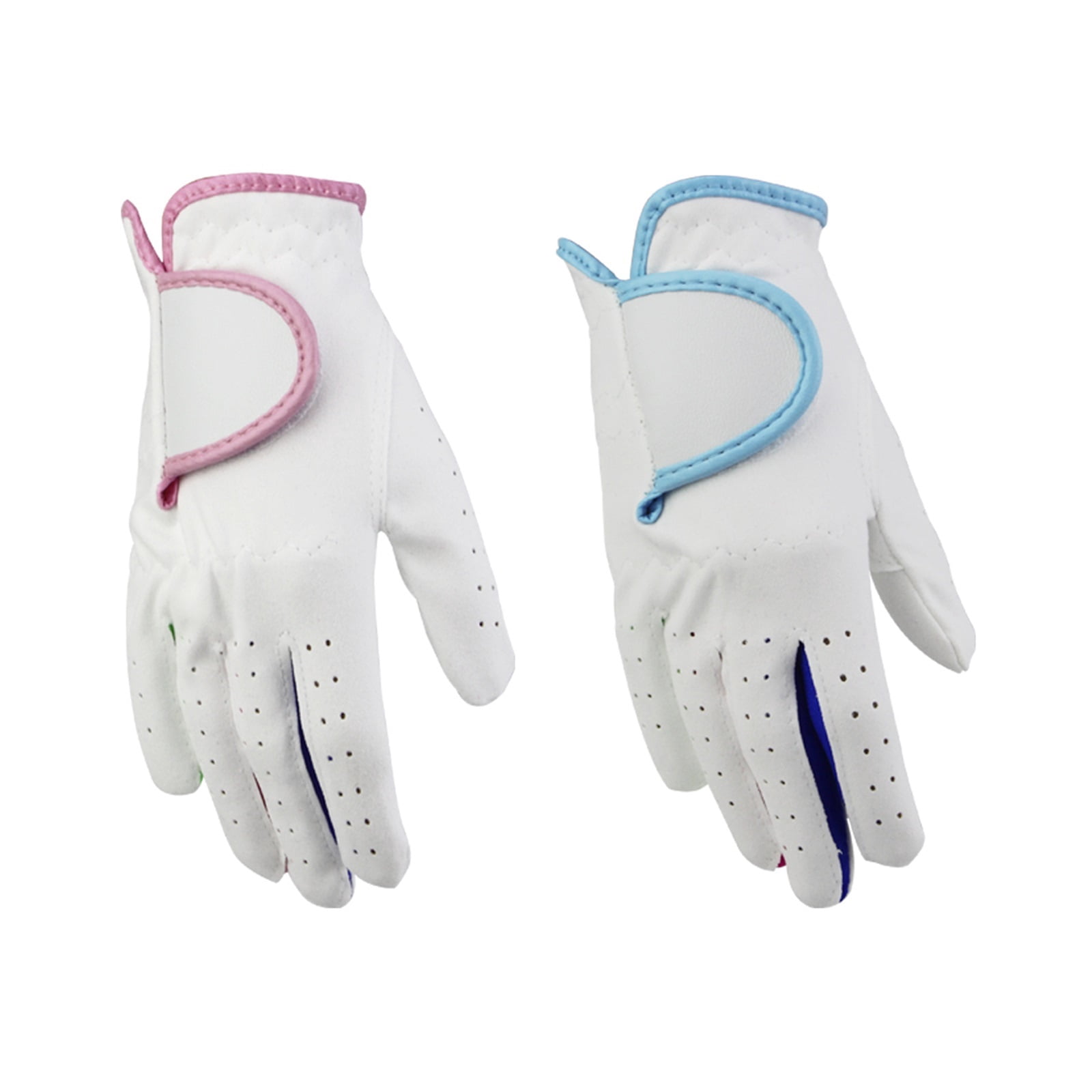 1Pair Child Golf Gloves, for Kids Youth Junior , Microfiber Cloth Gloves