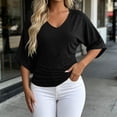 thumbnail image 1 of Neewe 3/4 Length Sleeve Womens Tops V Neck Shirt Dressy Casual Blouse Basic Tshirts 2026 Fashion Clothing S-3XL, 1 of 5