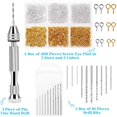 thumbnail image 2 of Resin Tools Kit With 1Pcs Pin Vise Hand Drill 10Pcs Drill Bits And 400Pcs  Eye Pins For DIY Keychain Pendant Making, 2 of 8