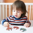 thumbnail image 3 of Usbinx Life Colorful Simulation Crab Sea Animals Small Animal Model Ornaments Durable Plastic Creative Educational Toy 9.6x8cm, 3 of 4