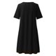 thumbnail image 5 of Vestido largo bohemio para mujer talla grande - Manga corta, cuello en V, estampado floral - Poliéster ligero, informal para la oficina/vacaciones/fiestas, 5 of 5
