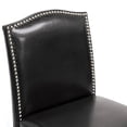 thumbnail image 3 of Wholesale Interiors Libra Modern Bar-Height Stool with Nail Head Trim, Set of 2, Black, 3 of 3