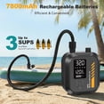 thumbnail image 4 of Electric Paddle Board Pump Portable, 22 PSI Rechargeable Electric SUP Air Pump, Intelligent Dual Stage Inflation & Deflation, Auto-Off, for Paddle Boards, Kayak, Kite, Tent, 4 of 7