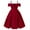 R58/Wine, variant on Vividxx Girls Dresses Kids Girls Elegant Style Off Shoulder Ruffle Hem Dress For Big Girls Summer Party Gown Wear Dresses 7-8 Years