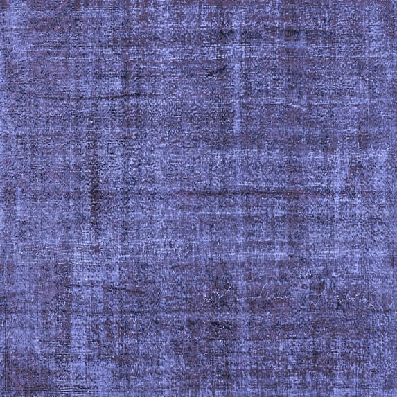 Ahgly Company Machine Washable Indoor Square Persian Blue Traditional Area Rugs, 6' Square