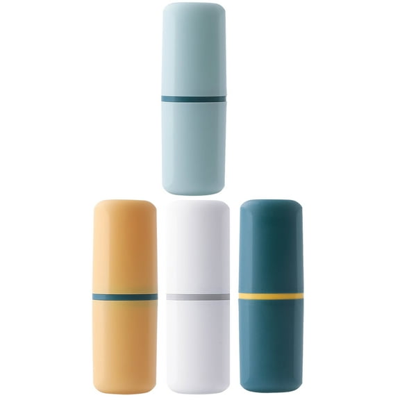GAXIRE Toothbrush Case Plastic Travel Toothbrush Business Travel 4Pcs 7.8X2.4X2.4In
