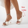 thumbnail image 5 of UTTOASFAY Women's High Heel Slippers,Open Toe Strap Sandals,Solid Color Slip-On Dress Shoes,Plus Size Summer Casual Party Footwear, 5 of 8