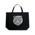 thumbnail image 1 of Large Word Art Tote Bag - Bear Face, 1 of 2
