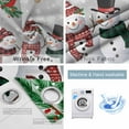 thumbnail image 2 of Fsddascl Christmas Snowman Blackout Curtains for Bedroom/Living Room, Thermal Insulated Kitchen Curtains, Grey Xmas Pine Branches Snowflakes Red Birds Grommet Darkening Window Treatment 42"x84"x2, 2 of 6
