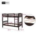 thumbnail image 5 of DreamBuck,Twin over Twin Bunk Bed, Solid Wood Bunk Bed with Ladder, Low Bunk Bed, Pinewood Bunkbed for Boys Girls Bedroom, Convertible to 2 Separated Beds, No Box Spring Needed, Espresso, 5 of 8
