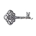 thumbnail image 2 of Rustic Silver Cast Iron Vintage Key Wall Mounted Key Hooks 11", 2 of 2
