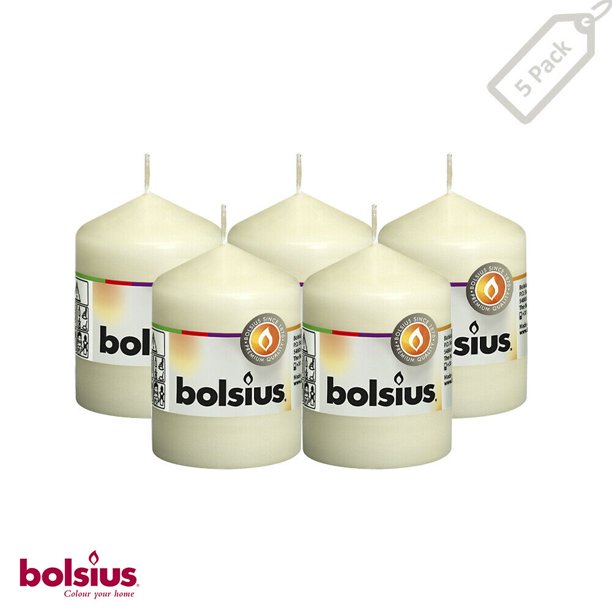 Bolsius Ivory 2.25 X 3.25" Unscented Pillar Smokeless Candles for