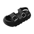 thumbnail image 4 of Viluyesy Girls Sandals Open Toe Buckle Soft Sole Non Slip Summer Beach Shoes for Kids Black Size 11 Little Kids, 4 of 8