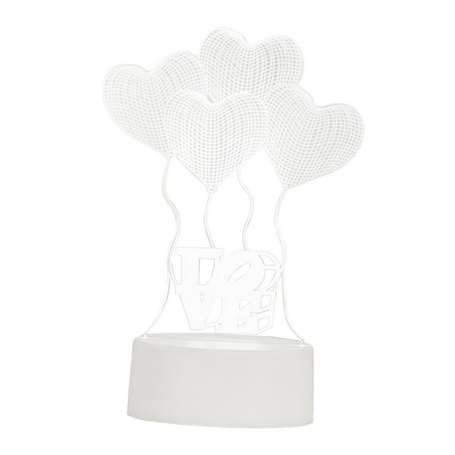 Lámpara de noche creativa jinwen para decoración de dormitorio romántica USB globos de amor