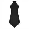 thumbnail image 5 of Wycnly Rompers for Women Party Club Sexy Back Hollow out Empire Waist Irregular Hem Tank Jumpsuits Crewneck Sleeveless Formal Solid Short Womens Jumpsuits on, 5 of 7