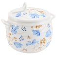 thumbnail image 1 of MasteelfCA 1Pc Ceramic Stew Pot Saucepan with Lid Orchid Stewpan Orchis Stewpot with Gilded Pattern Assorted Color, 1 of 7