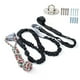 thumbnail image 2 of Juguete de cuerda para perros, juguete de cuerda elástica para exteriores y juguete de cuerda, juguete interactivo para tirar con correa. Negro, 2 of 9