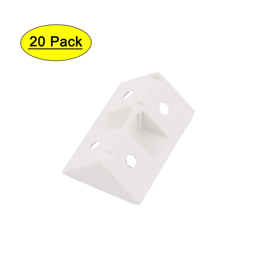 Unique Bargains Plastic Shelf Corner Brace Joint Bracket White